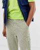 ASOS DESIGN ASOS DESIGN relaxed cargo trousers in seersucker check-Green - 3