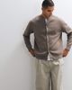 ASOS DESIGN ASOS DESIGN relaxed compact knit cardigan in taupe-Neutral - 3