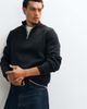ASOS DESIGN ASOS DESIGN relaxed compact knit half zip in black - 2