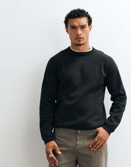 ASOS DESIGN ASOS DESIGN relaxed compact knit sweater in black
