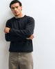 ASOS DESIGN ASOS DESIGN relaxed compact knit sweater in black - 3