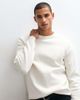 ASOS DESIGN ASOS DESIGN relaxed compact knit sweater in ecru-White - 3
