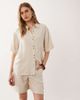 ASOS DESIGN ASOS DESIGN relaxed dad shorts with linen in natural-Neutral - 1