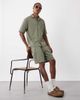 ASOS DESIGN ASOS DESIGN relaxed dress shirt in khaki-green seersucker - part of a set - 2