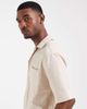ASOS DESIGN ASOS DESIGN relaxed dress shirt in stone seersucker - part of a set-Neutral - 4
