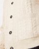 ASOS DESIGN ASOS DESIGN relaxed fit cable knit cardigan with crew neck in stone-Neutral - 4