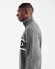 ASOS DESIGN ASOS DESIGN relaxed fit quarter zip ribbed sweatshirt with sporty print-Gray - 4