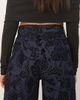 ASOS DESIGN ASOS DESIGN relaxed flare jeans with paisley flock in mid blue - 4