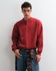 ASOS DESIGN ASOS DESIGN relaxed henley sweatshirt with western print in red - 2