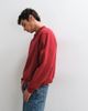 ASOS DESIGN ASOS DESIGN relaxed henley sweatshirt with western print in red - 3