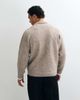ASOS DESIGN ASOS DESIGN relaxed knit exposed seams notch neck sweater in taupe-Neutral - 3