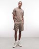 ASOS DESIGN ASOS DESIGN relaxed knit shorts in stone - part of a set-Gray - 1