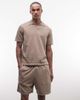 ASOS DESIGN ASOS DESIGN relaxed knit shorts in stone - part of a set-Gray - 2