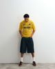 ASOS DESIGN ASOS DESIGN relaxed knit soccer‑style notch neck polo shirt with embroidery in yellow - 2