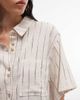 ASOS DESIGN ASOS DESIGN relaxed linen look shirt in natural stripes - part of a set-Neutral - 4