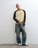 ASOS DESIGN ASOS DESIGN relaxed long sleeve raglan t-shirt in brown and yellow - 1