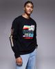 ASOS DESIGN ASOS DESIGN relaxed long sleeve T-shirt with ski sports graphic in black - 1