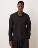 ASOS DESIGN ASOS DESIGN relaxed poplin v-neck over the head shirt in black - 1