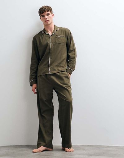 ASOS DESIGN ASOS DESIGN relaxed pyjama set in green
