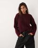 ASOS DESIGN ASOS DESIGN relaxed rib crew neck knitted sweater in plum-RED - 1