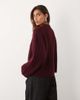 ASOS DESIGN ASOS DESIGN relaxed rib crew neck knitted sweater in plum-RED - 3