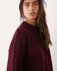 ASOS DESIGN ASOS DESIGN relaxed rib crew neck knitted sweater in plum-RED - 4