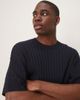 ASOS DESIGN ASOS DESIGN relaxed rib knit t-shirt in navy - 1