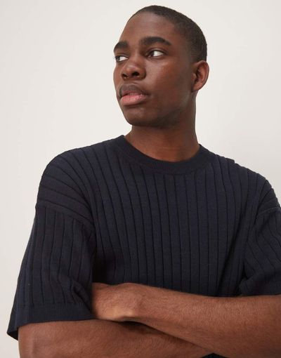 ASOS DESIGN ASOS DESIGN relaxed rib knit t-shirt in navy