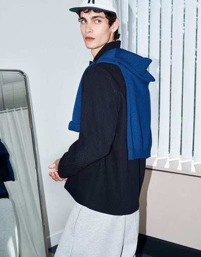 ASOS DESIGN ASOS DESIGN relaxed rugby polo dress shirt in navy