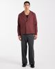 ASOS DESIGN ASOS DESIGN relaxed shawl collar poplin shirt in burgundy-Red - 2