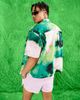 ASOS DESIGN ASOS DESIGN relaxed shirt in abstract heat map print-Green - 2