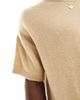 ASOS DESIGN ASOS DESIGN relaxed short sleeve lightweight fluffy knit T-shirt in stone-Neutral - 2