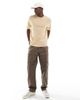 ASOS DESIGN ASOS DESIGN relaxed short sleeve lightweight fluffy knit T-shirt in stone-Neutral - 4