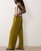 ASOS DESIGN ASOS DESIGN relaxed straight leg pants with linen in green - 2