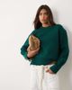 ASOS DESIGN ASOS DESIGN relaxed sweater with side slit detail in dark green - 1