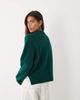 ASOS DESIGN ASOS DESIGN relaxed sweater with side slit detail in dark green - 4