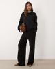 ASOS DESIGN ASOS DESIGN relaxed sweater with side split detail in black - 2