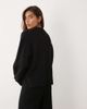 ASOS DESIGN ASOS DESIGN relaxed sweater with side split detail in black - 4