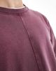 ASOS DESIGN ASOS DESIGN relaxed sweatshirt with seam detail in washed burgundy - part of a set-Red - 3