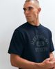 ASOS DESIGN ASOS DESIGN relaxed T-shirt with collegiate graphic in navy - 4