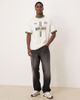 ASOS DESIGN ASOS DESIGN relaxed T-shirt with neck and cuff tipping and soccer graphic in off white - 2