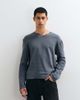 ASOS DESIGN ASOS DESIGN relaxed t-shirt with notch neck in charcoal waffle-Gray - 1