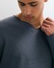 ASOS DESIGN ASOS DESIGN relaxed t-shirt with notch neck in charcoal waffle-Gray - 3