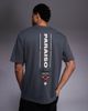 ASOS DESIGN ASOS DESIGN relaxed t-shirt with text and emblem spine graphics in dark gray - 1