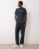 ASOS DESIGN ASOS DESIGN relaxed T-shirt with text graphic in navy stripe-Multi - 2