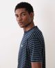 ASOS DESIGN ASOS DESIGN relaxed T-shirt with text graphic in navy stripe-Multi - 4