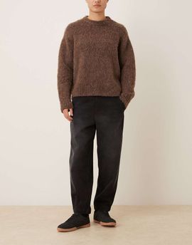 ASOS DESIGN ASOS DESIGN Relaxed taper elastic pants with drawstring in black wash