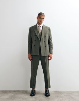 ASOS DESIGN ASOS DESIGN relaxed tapered fit suit pants in olive green