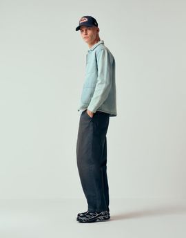 ASOS DESIGN ASOS DESIGN relaxed tapered jeans in dark wash blue with pleats