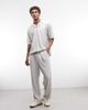 ASOS DESIGN ASOS DESIGN relaxed tapered pleated plisse sweatpants in gray - 2